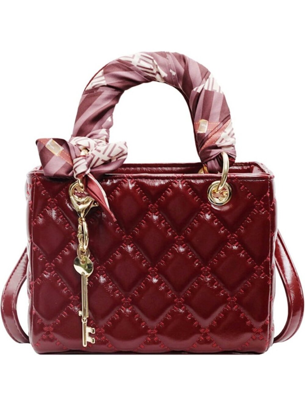 Chic Quilted Vegan Leather Box Bag for Women | Stylish Vanity Purse